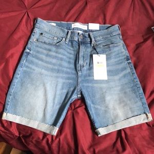 calvin klein light wash bermuda shorts